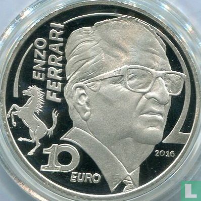 Italië 10 euro 2016 (PROOF) "Enzo Ferrari" - Afbeelding 1