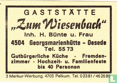 Gaststätte "Zum Wiesenbach" - H. Bünte u. Frau