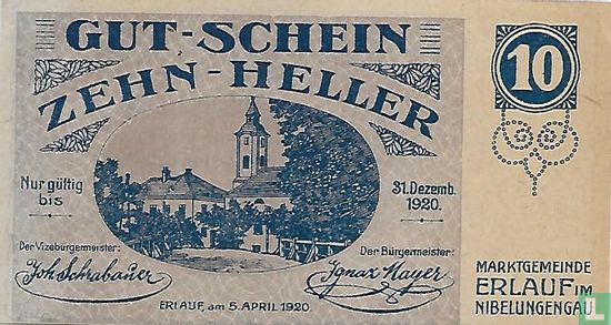 Erlauf 10 Heller 1920 - Image 1