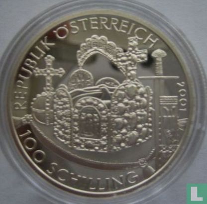 Oostenrijk 100 schilling 2001 (PROOF) "Charlemagne" - Afbeelding 1