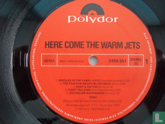 Here come the warm jets  - Afbeelding 3