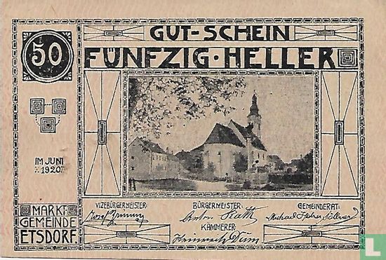 Etsdorf 50 Heller 1920 - Image 1