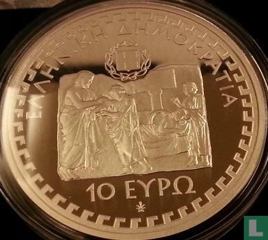 Greece 10 euro 2013 (PROOF) "Hippocrates of Cos" - Image 2