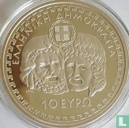 Greece 10 euro 2014 (PROOF) "Euripides" - Image 2