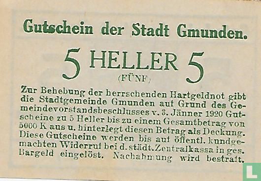 Gmunden 5 Heller 1920 - Image 2