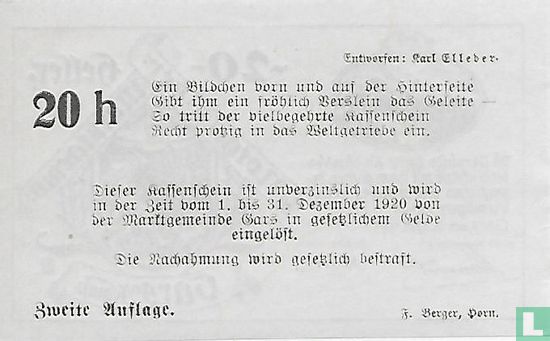 Gars Kamp 20 Heller 1920 - Image 2
