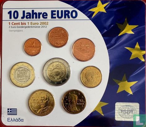 Greece mint set 2012 "10 years of euro cash" - Image 1