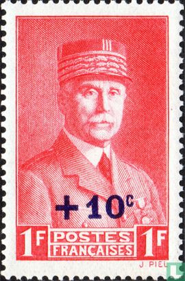 Maarschalk Pétain, met opdruk