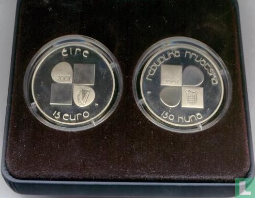 Ierland & Kroatië combinatie set 2007 (PROOF) "Ivan Mestrovic Silver Coin Set" - Afbeelding 2