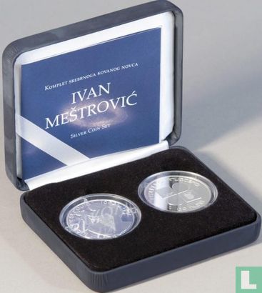 Ierland & Kroatië combinatie set 2007 (PROOF) "Ivan Mestrovic Silver Coin Set" - Afbeelding 3