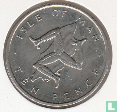 Isle of Man 10 pence 1976 (copper-nickel - PM on obverse only) - Image 2