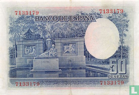 Espagne 50 Pesetas 1935 - Image 2