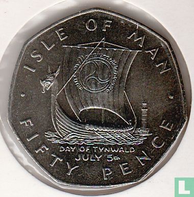 île of Man 50 pence 1979 (cuivre-nickel - tranche inscrite - AB) "Manx Day of Tynwald - July 5" - Image 2
