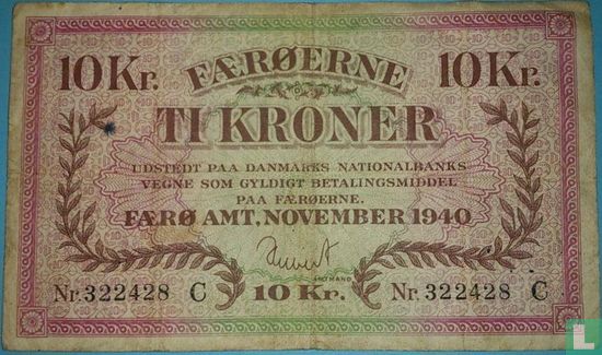 Faroe Islands 10 Kroner 1940 - Image 1