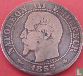 Frankrijk 5 centimes 1855 (BB - hond) - Afbeelding 1