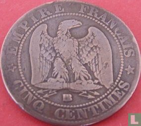 France 5 centimes 1855 (BB - dog) - Image 2