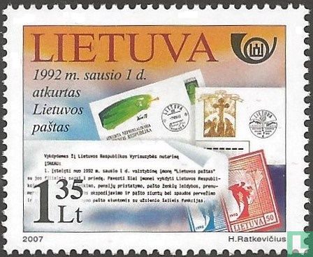 Réintroduction service postal lituanien