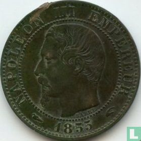 Frankrijk 5 centimes 1855 (A - hond) - Afbeelding 1