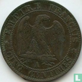 France 5 centimes 1855 (A - chien) - Image 2