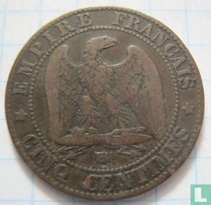 Frankrijk 5 centimes 1861 (BB) - Afbeelding 2
