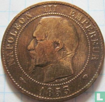 Frankrijk 10 centimes 1853 (MA) - Afbeelding 1