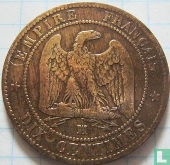 France 10 centimes 1853 (MA) - Image 2