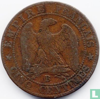Frankrijk 5 centimes 1854 (B) - Afbeelding 2