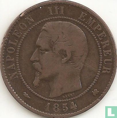 Frankrijk 10 centimes 1854 (K) - Afbeelding 1
