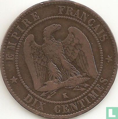 Frankreich 10 Centime 1854 (K) - Bild 2