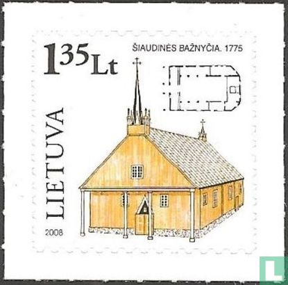 Kirche von Šiaudinė, 1750