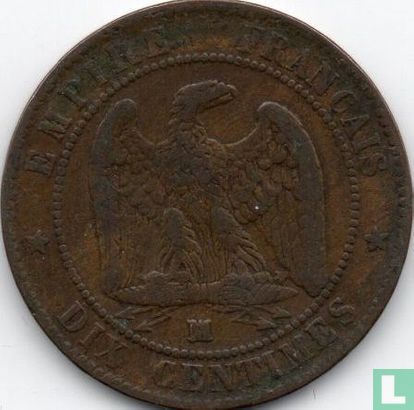 France 10 centimes 1854 (MA) - Image 2