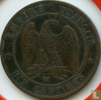 Frankrijk 10 centimes 1855 (W - hond) - Afbeelding 2