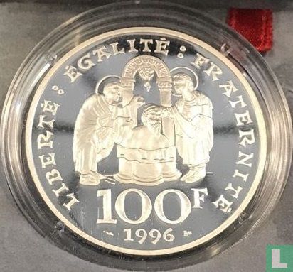France 100 francs 1996 (PROOF) "1500 years Baptism of King Clovis" - Image 1