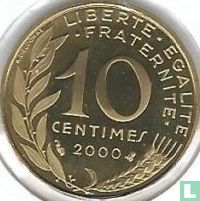 France 10 centimes 2000 (PROOF) - Image 1
