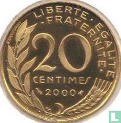 France 20 centimes 2000 (PROOF) - Image 1
