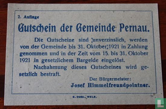 Pernau 20 Heller 1920 - Image 2