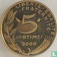 Frankrijk 5 centimes 2000 (PROOF) - Afbeelding 1