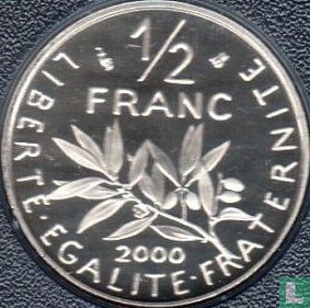 Frankrijk ½ franc 2000 (PROOF) - Afbeelding 1