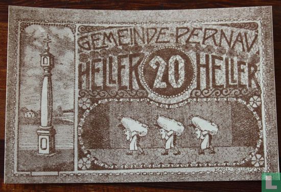 Pernau 20 Heller 1920 - Afbeelding 1