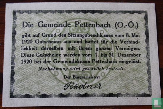 Pettenbach 50 Heller 1920 - Afbeelding 2