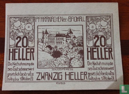 Pfarrkirchen 20 Heller 1920 - Image 1