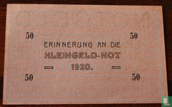 Pernersdorf 50 Heller 1920 - Bild 2