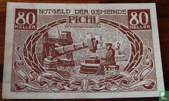 Pichl 80 Heller 1920 - Afbeelding 1