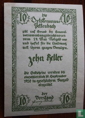 Pettenbach 10 Heller 1920 - Image 2