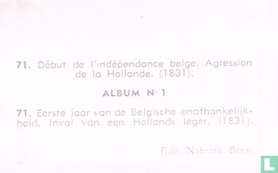 Eerste jaar van de Belgische onafhankelijkheid. Inval van een Hollands leger. (1831). - Image 2
