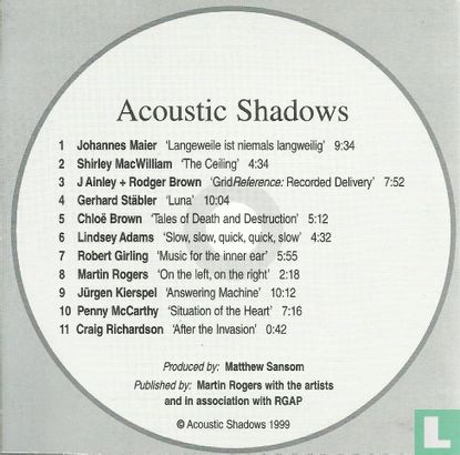 Acoustic Shadows (Soundworks by Artists) - Afbeelding 2