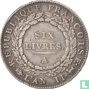 France ecu of 6 livres 1793 (A) - Image 2