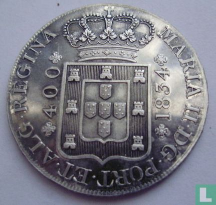 Portugal 400 réis 1834 - Image 1