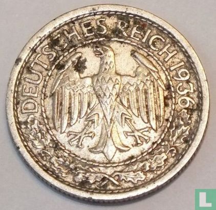 Empire allemand 50 reichspfennig 1936 (F) - Image 1
