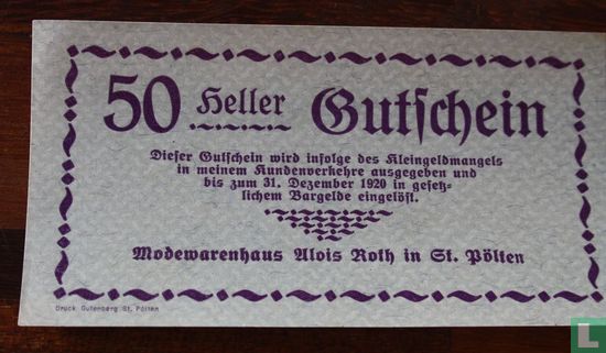 Sankt Pölten 50 Heller 1920 - Image 1
